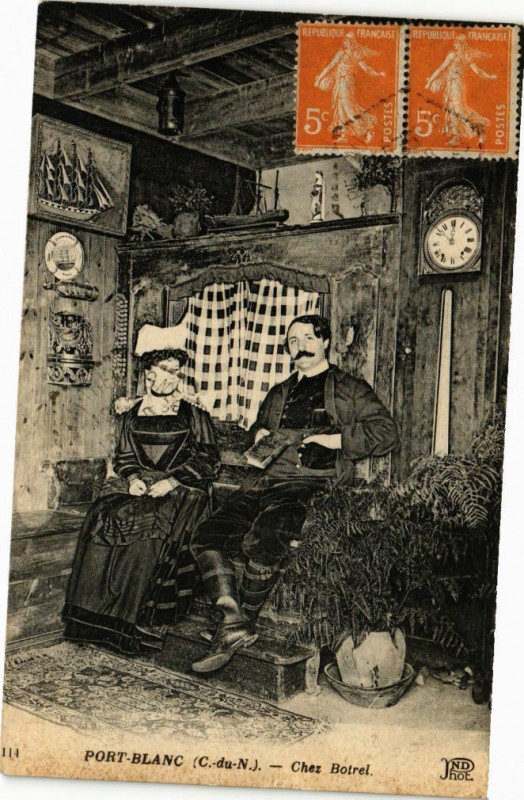 Carte postale ancienne Port Blanc-Chez Botrel