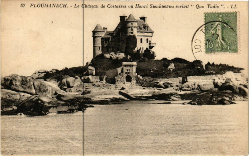 Carte postale ancienne Ploumanach-Le Chateau de Costaérés