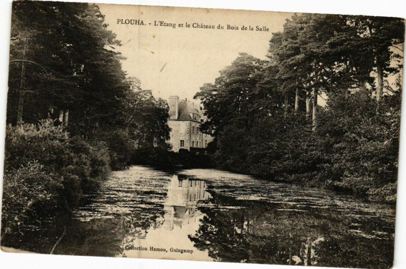 Carte postale ancienne Plouha-L'Etang et le Chateau du Bois de la Salle à Plouha