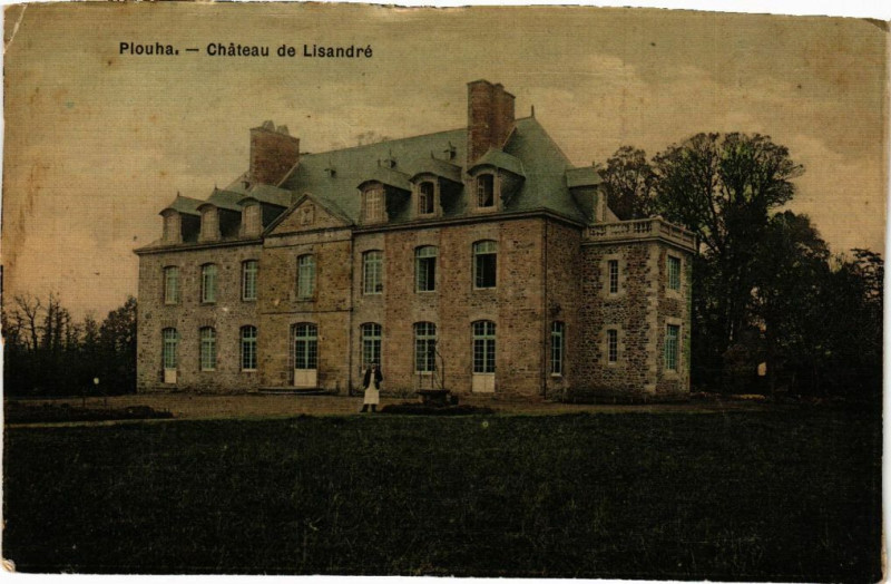 Carte postale ancienne Plouha-Chateau de Lisandre à Plouha