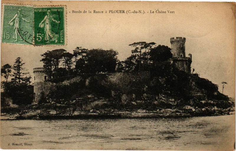 Carte postale ancienne Plouer-Bords de la Rance-Le Chéne Vert
