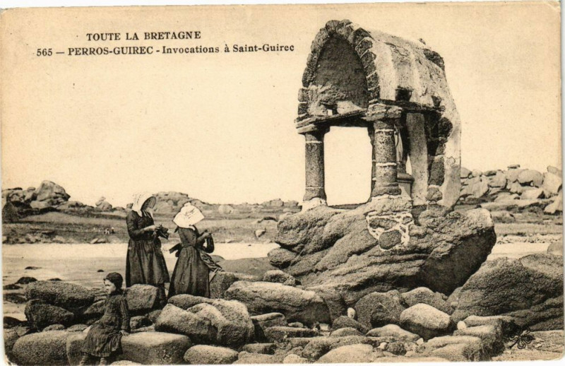 Carte postale ancienne Perros-Guirec-Invocations a Saint-Guirec à Perros-Guirec