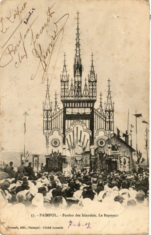 Carte postale ancienne Paimpol-Pardon des Islandais-Le Reporsoir à Paimpol
