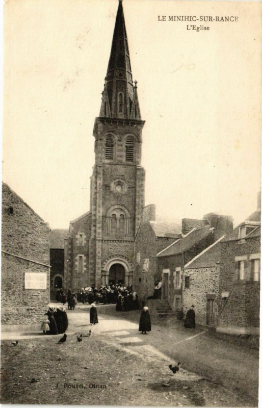 Carte postale ancienne Le Minich sur Rance-L'Eglise