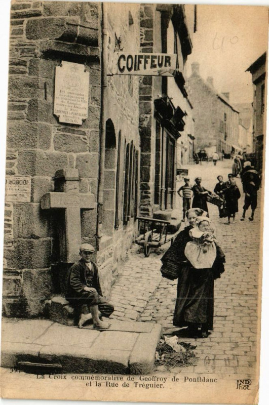 Carte postale ancienne La Croix commémorative de Geoffroy de Pontblanc