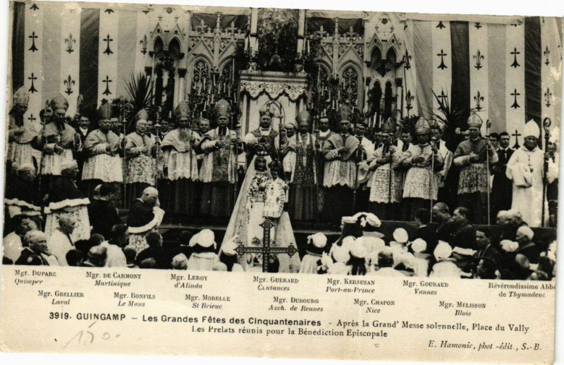 Carte postale ancienne Guingamp-Les Grandes Fetes des Cinquantenaires à Guingamp
