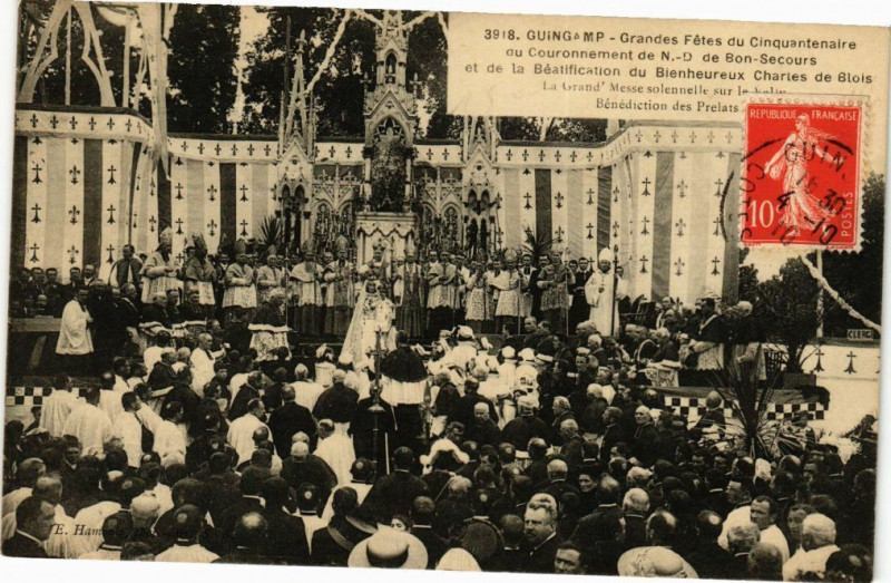 Carte postale ancienne Guingamp-Grandes Fetes du Cinquantenaire ou Couronnement à Guingamp