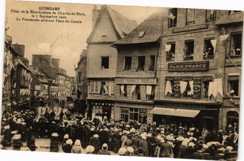 Carte postale ancienne Guingamp-Fetes de la Béatification de Charles de Blois à Guingamp