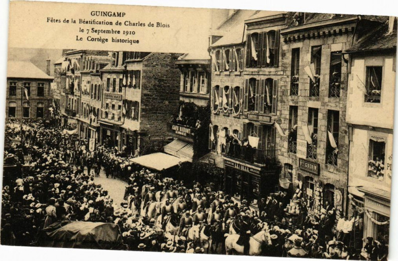 Carte postale ancienne Guingamp-Fetes de la Béatification de Charles de Blois à Guingamp