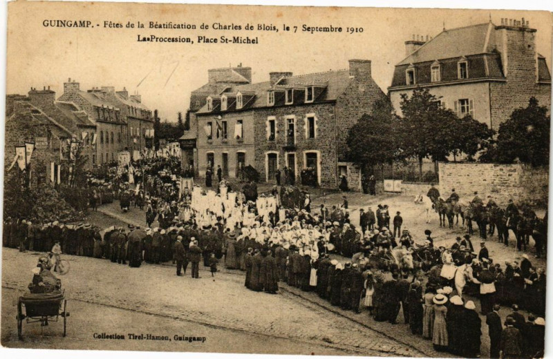 Carte postale ancienne Guingamp-Fetes de la Béatification de Charles de Blois à Guingamp