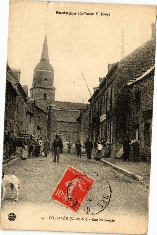 Carte postale ancienne Collinee-Rue Nationale