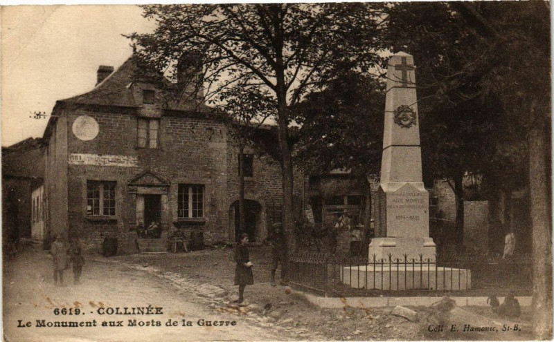 Carte postale ancienne Collinee-Le Monument aux Morts de la Guerre