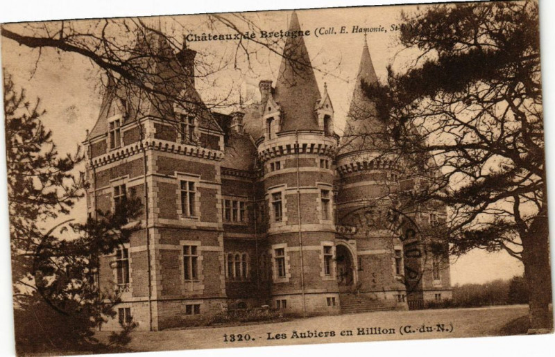 Carte postale ancienne Chateaux de Bretagne-Les Aubiers en Hillion à Hillion