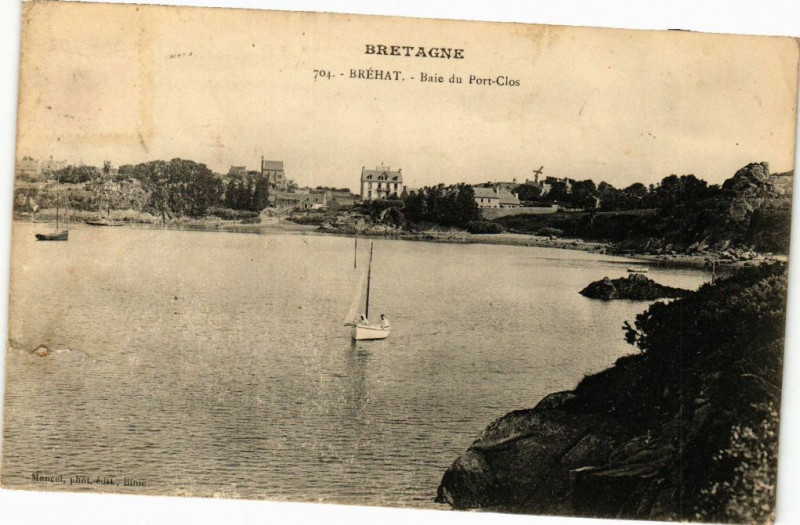 Carte postale ancienne Brehat-Baie du Port Clos