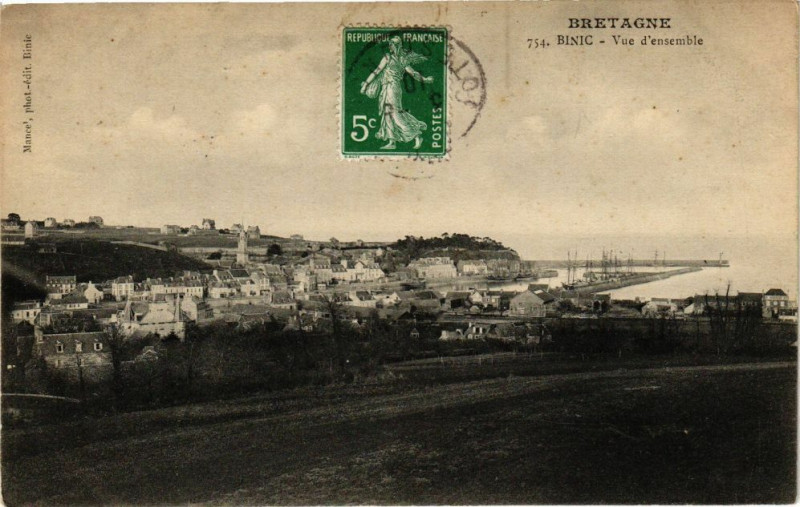 Carte postale ancienne Binic - Vue d'ensemble