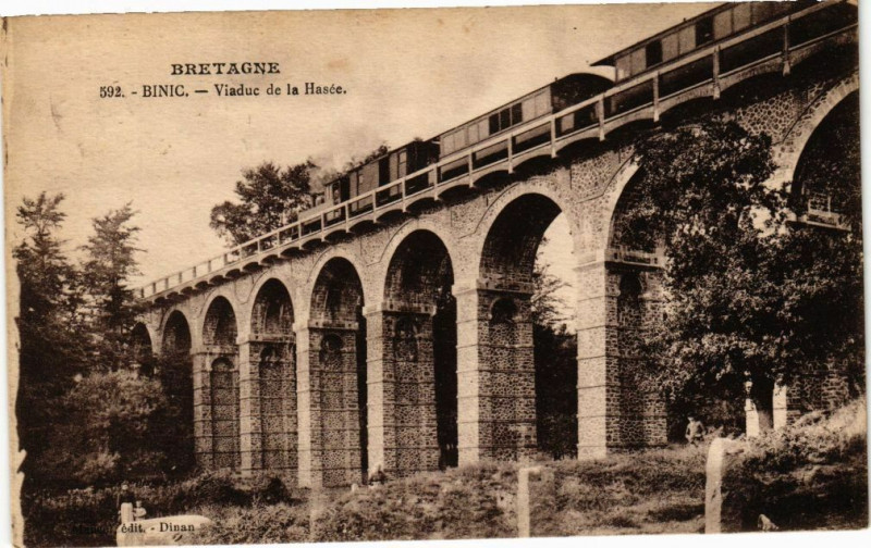 Carte postale ancienne Binic-Viaduc de la Hasée