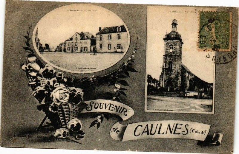 Carte postale ancienne Souvenir de Caulnes à Caulnes
