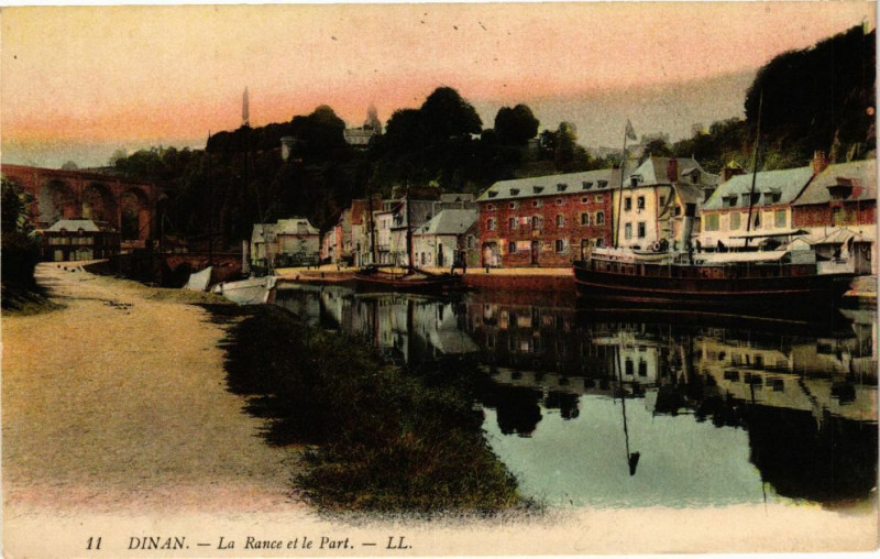 Carte postale ancienne Dinan - La Rance et le Part à Dinan