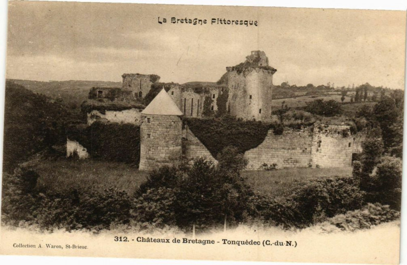 Carte postale ancienne Chateaux de Bretagne-Tonquedec à Tonquédec