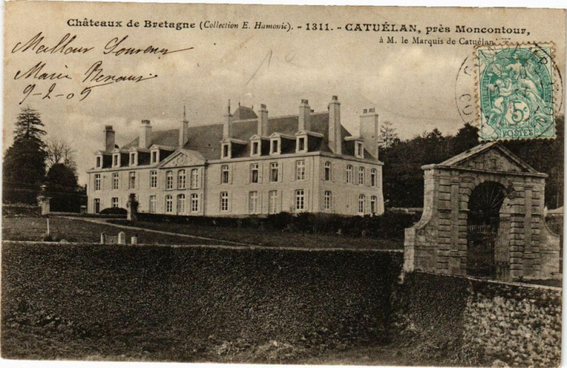 Carte postale ancienne Châteaux de Bretagne - Catuélan à Hénon