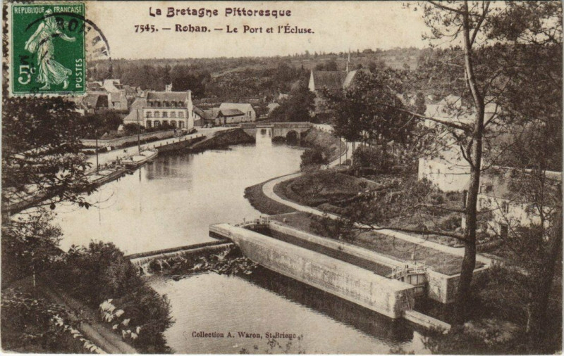 Carte postale ancienne Rohan Port et Ecluse à Rohan