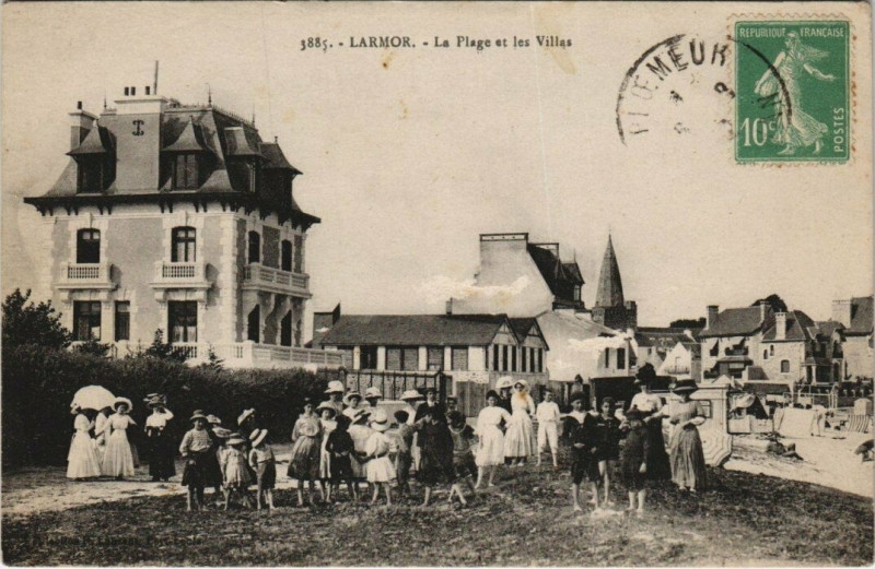 Carte postale ancienne Larmor La Plage et les Villas
