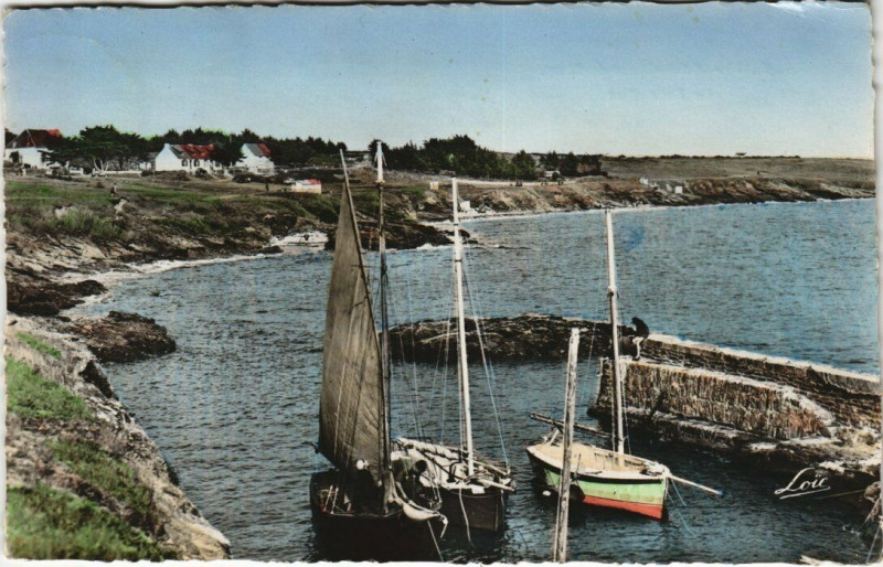 Carte postale ancienne Saint-Gildas-de-Rhuys Le Petit port à Saint-Gildas-de-Rhuys