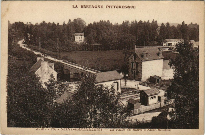Carte postale ancienne Saint-Barthelemy Vallée du Blavet