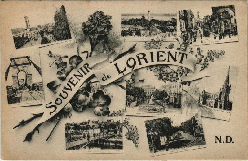 Carte postale ancienne Lorient Souvenir à Lorient