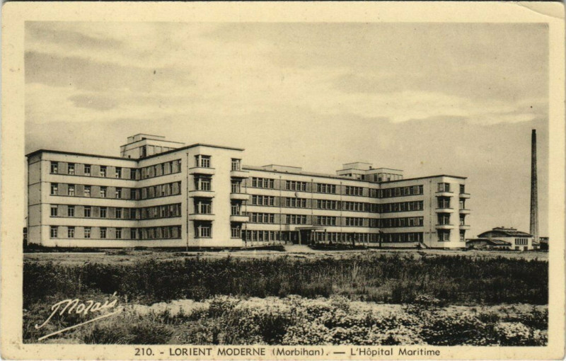 Carte postale ancienne Lorient Moderne, Hopital Maritime à Lorient