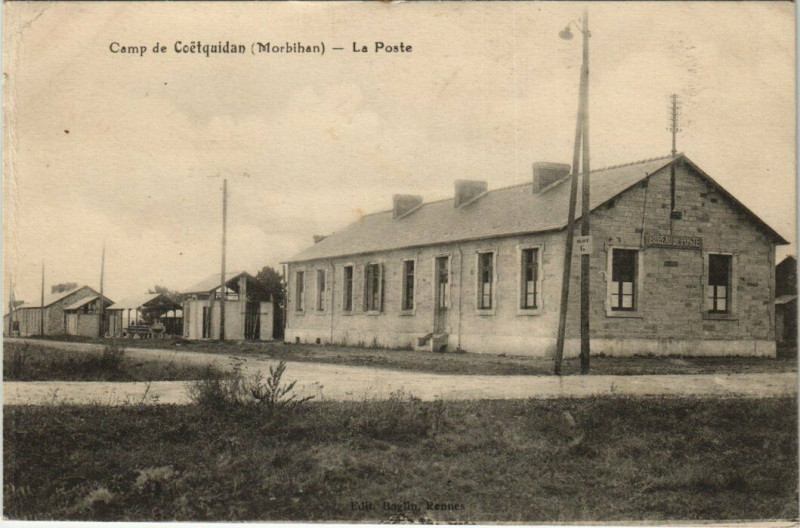 Carte postale ancienne Camp de Coetquidan La Poste