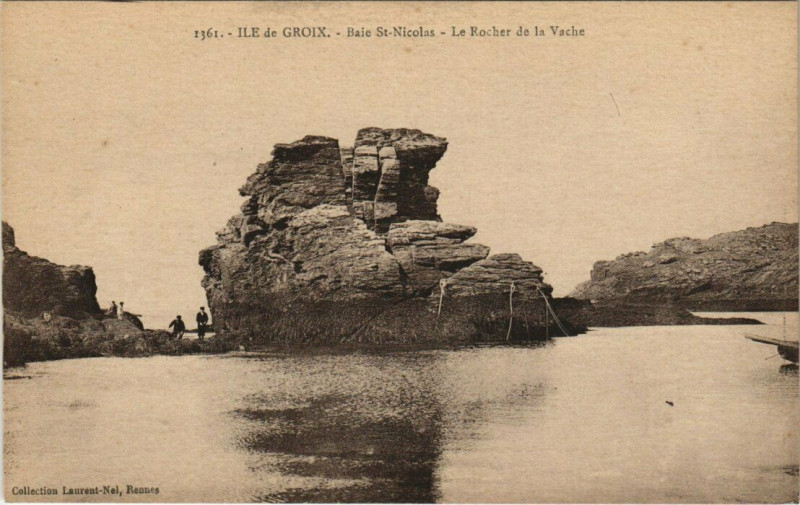 Carte postale ancienne Ile De Groix Baie St-Nicolas à Groix