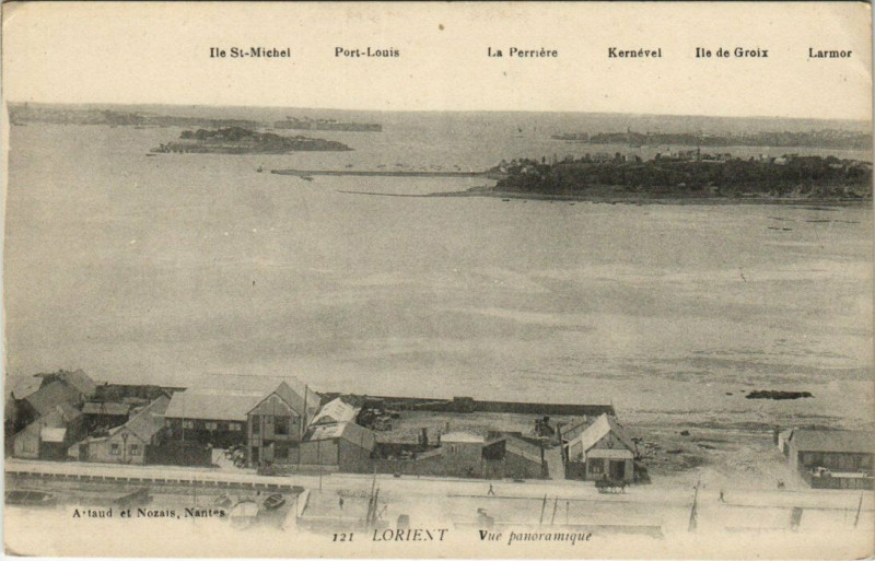 Carte postale ancienne Lorient vue panoramique à Lorient