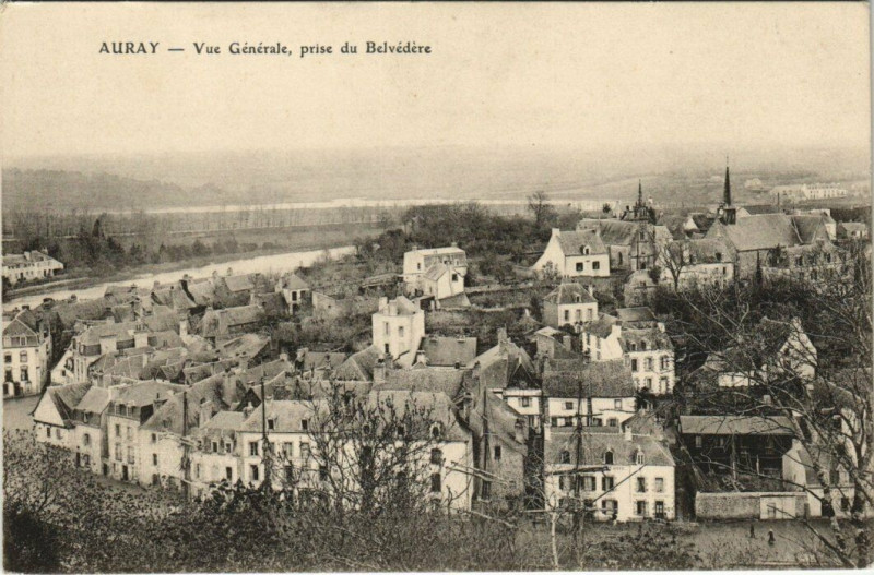 Carte postale ancienne Auray vue générale à Auray