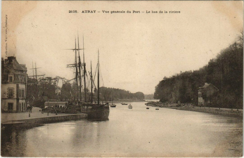 Carte postale ancienne Auray vue générale à Auray