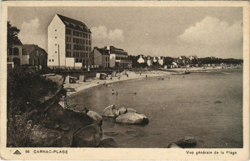 Carte postale ancienne Carnac vue générale à Carnac