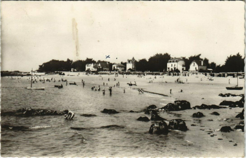 Carte postale ancienne Carnac Plage de Légénese à Carnac