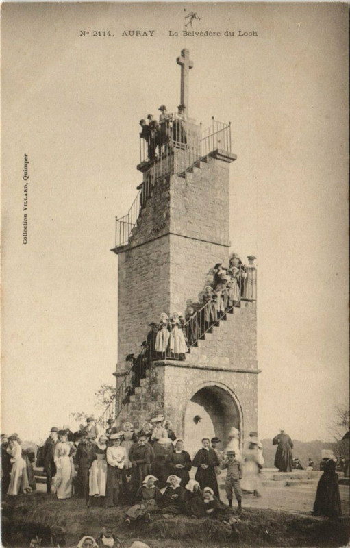 Carte postale ancienne Auray Belvedere du Loch à Auray