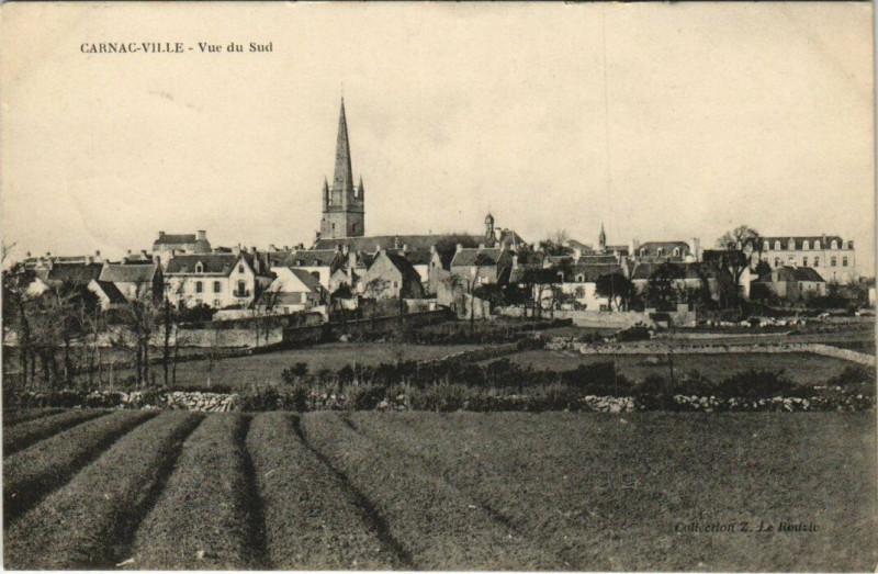 Carte postale ancienne Carnac Vue du Sud à Carnac