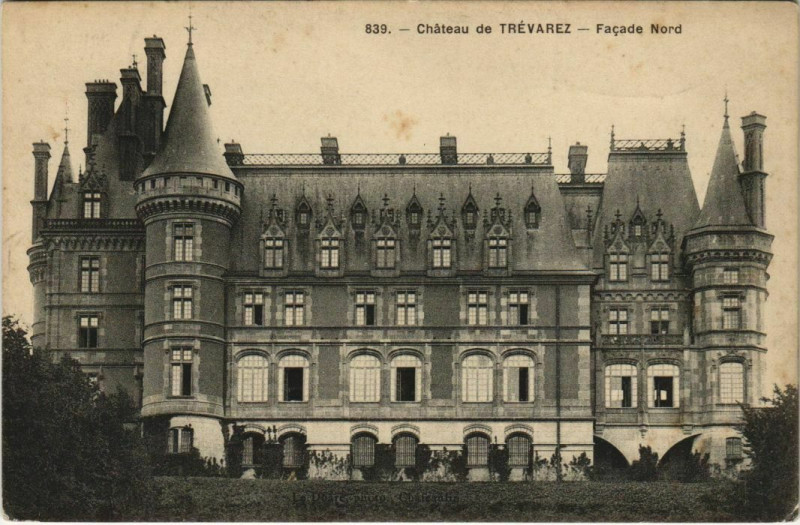 Carte postale ancienne Chateau de Trevarez-Facade Nord