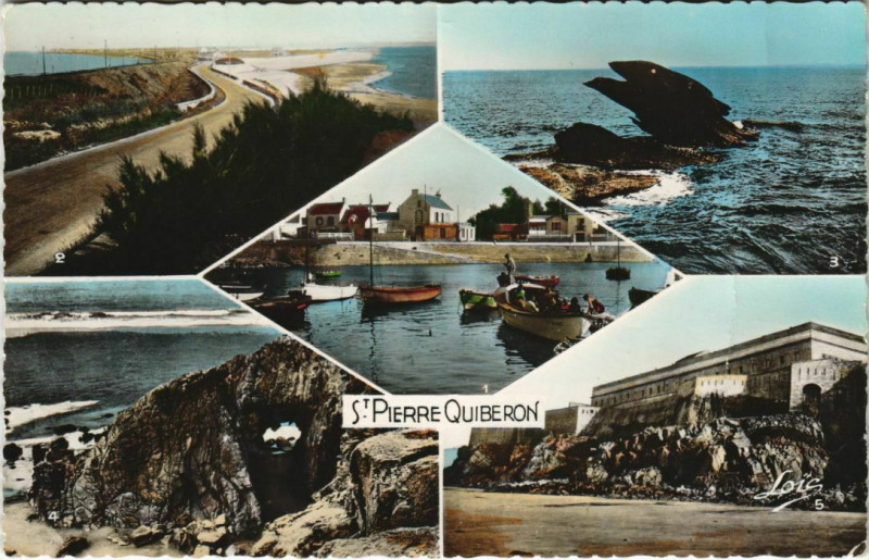 Carte postale ancienne Saint-Pierre Quiberon à Quiberon