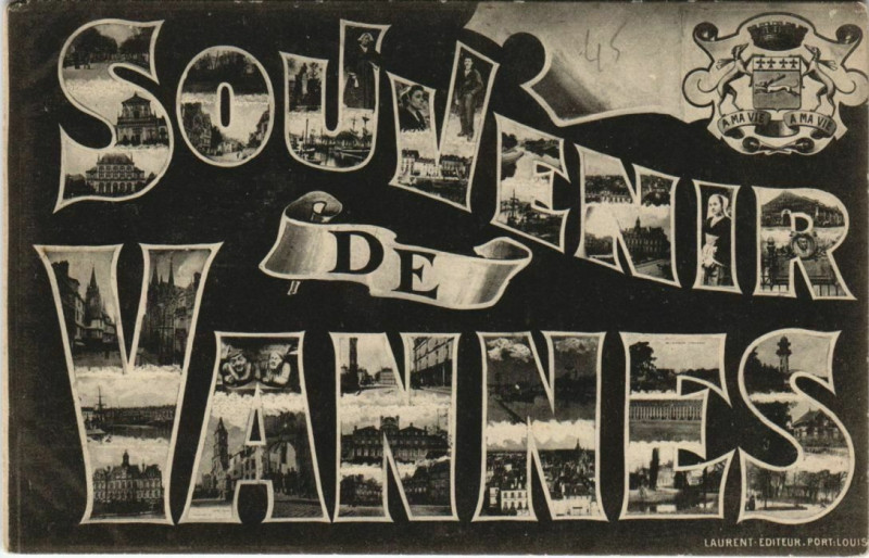 Carte postale ancienne Souvenir de Vannes à Vannes