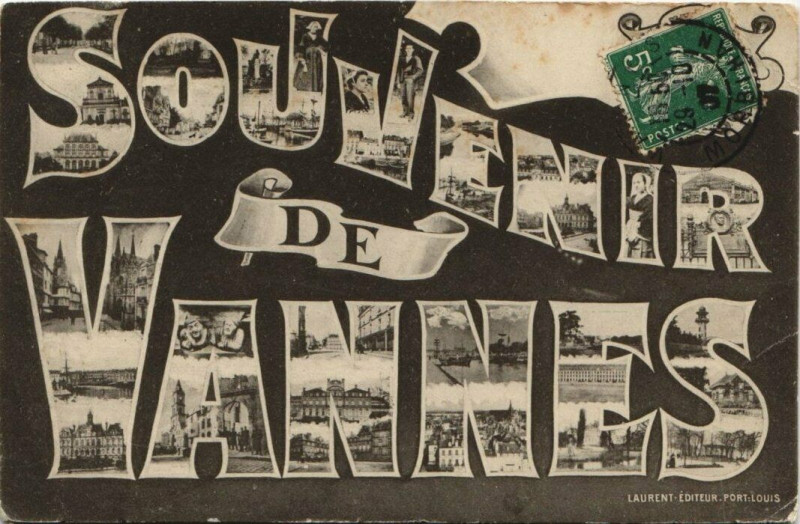 Carte postale ancienne Souvenir de Vannes à Vannes