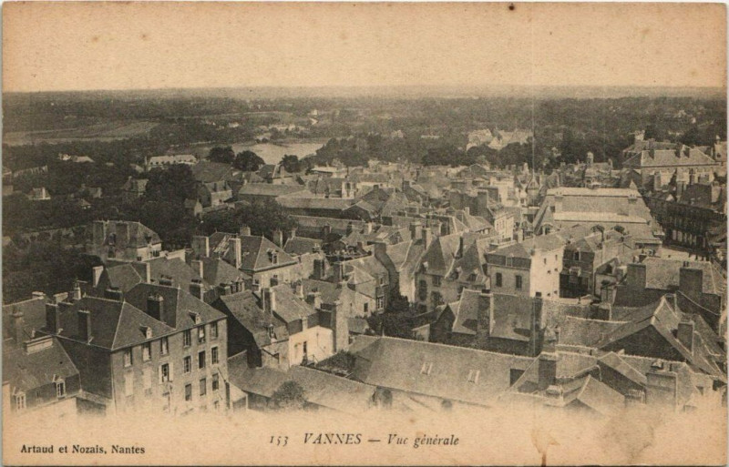 Carte postale ancienne Vannes-Vue générale à Vannes
