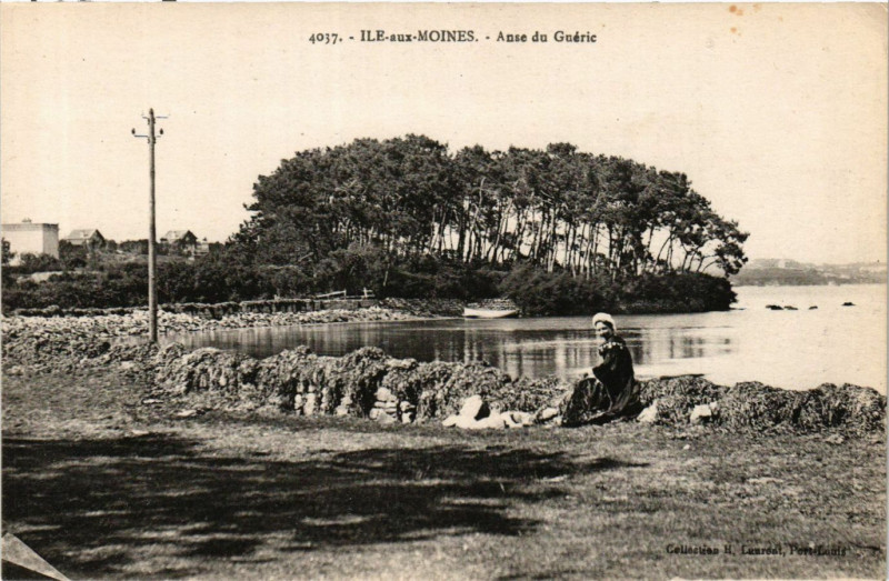 Carte postale ancienne Ile-aux-Moines - Anse du GUERie à Île-aux-Moines