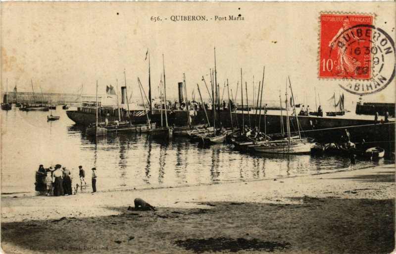 Carte postale ancienne Quiberon - Port Maria à Quiberon