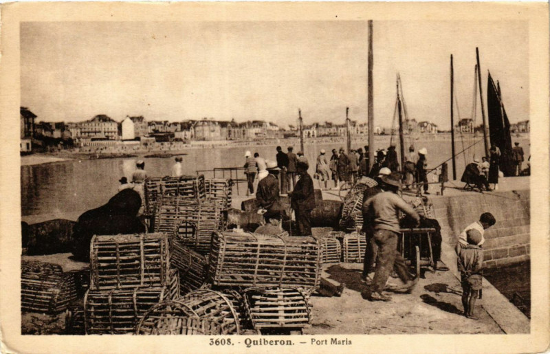 Carte postale ancienne Quiberon - Port Maria à Quiberon