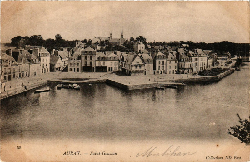 Carte postale ancienne Auray - St-Goustan à Auray