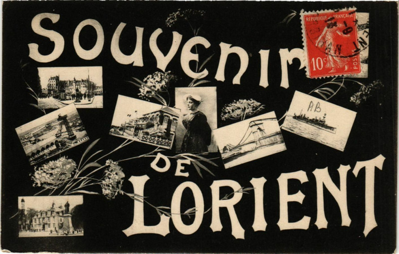 Carte postale ancienne Souvenir de Lorient à Lorient