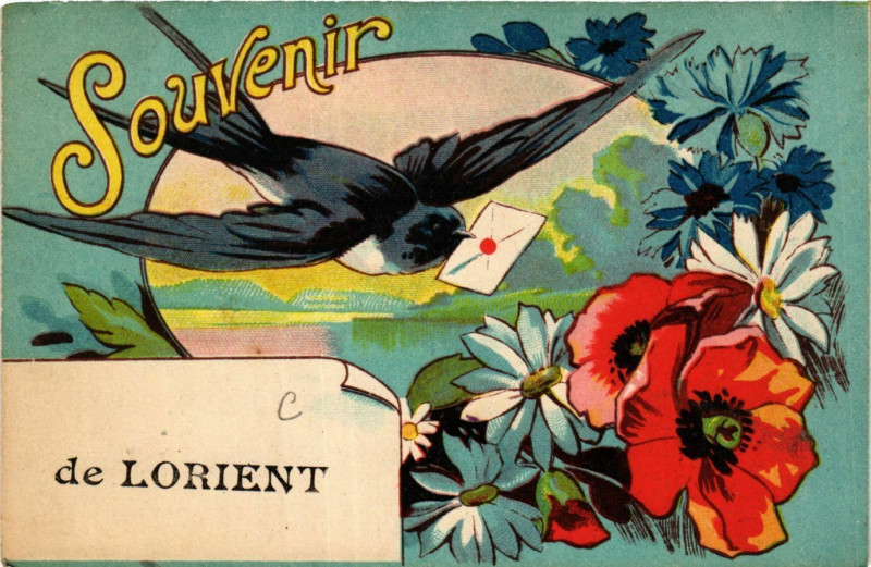 Carte postale ancienne Souvenir de Lorient à Lorient